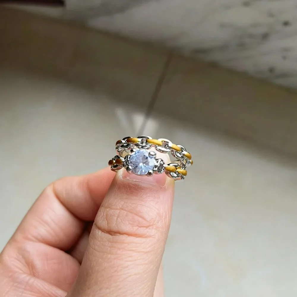 ❤️Shiny Princess Cut Diamond Lovely Wedding Couple Ring, GPMB1423